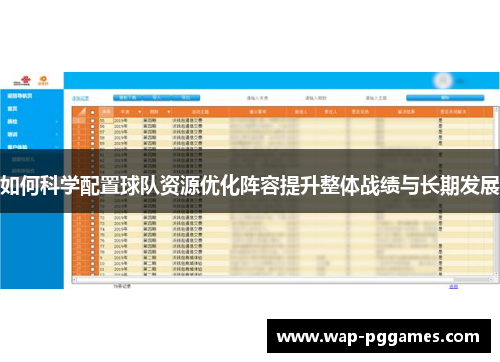 如何科学配置球队资源优化阵容提升整体战绩与长期发展